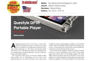The Absolute Sound: The Questyle QP1R’s shortcomings are that it is only a portable player.