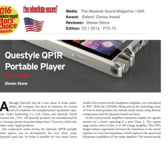 The Absolute Sound: The Questyle QP1R’s shortcomings are that it is only a portable player.