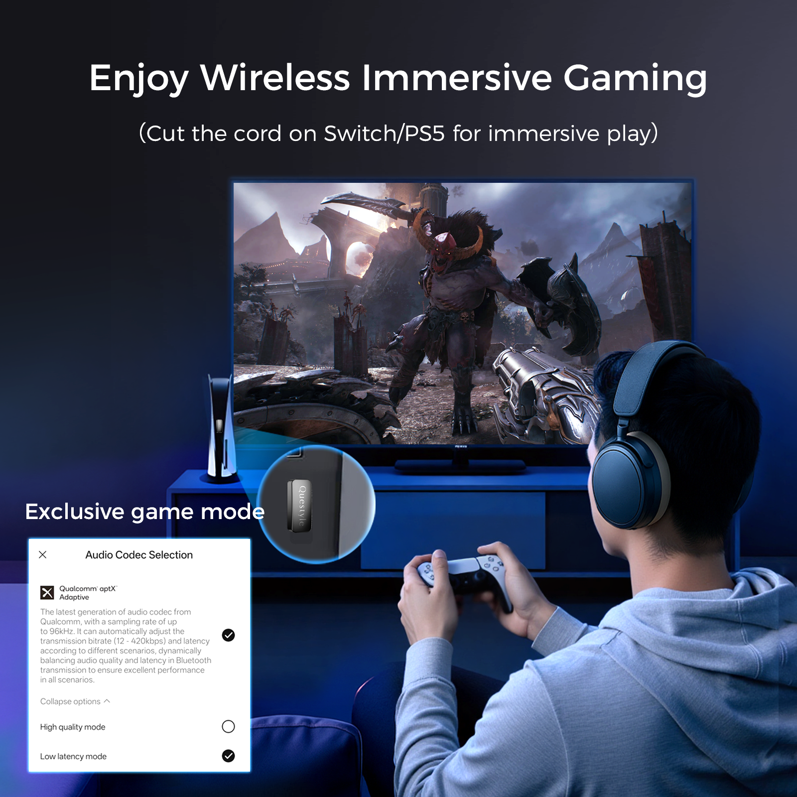 Questyle QCC Dongle Pro Lossless Bluetooth Transmitter