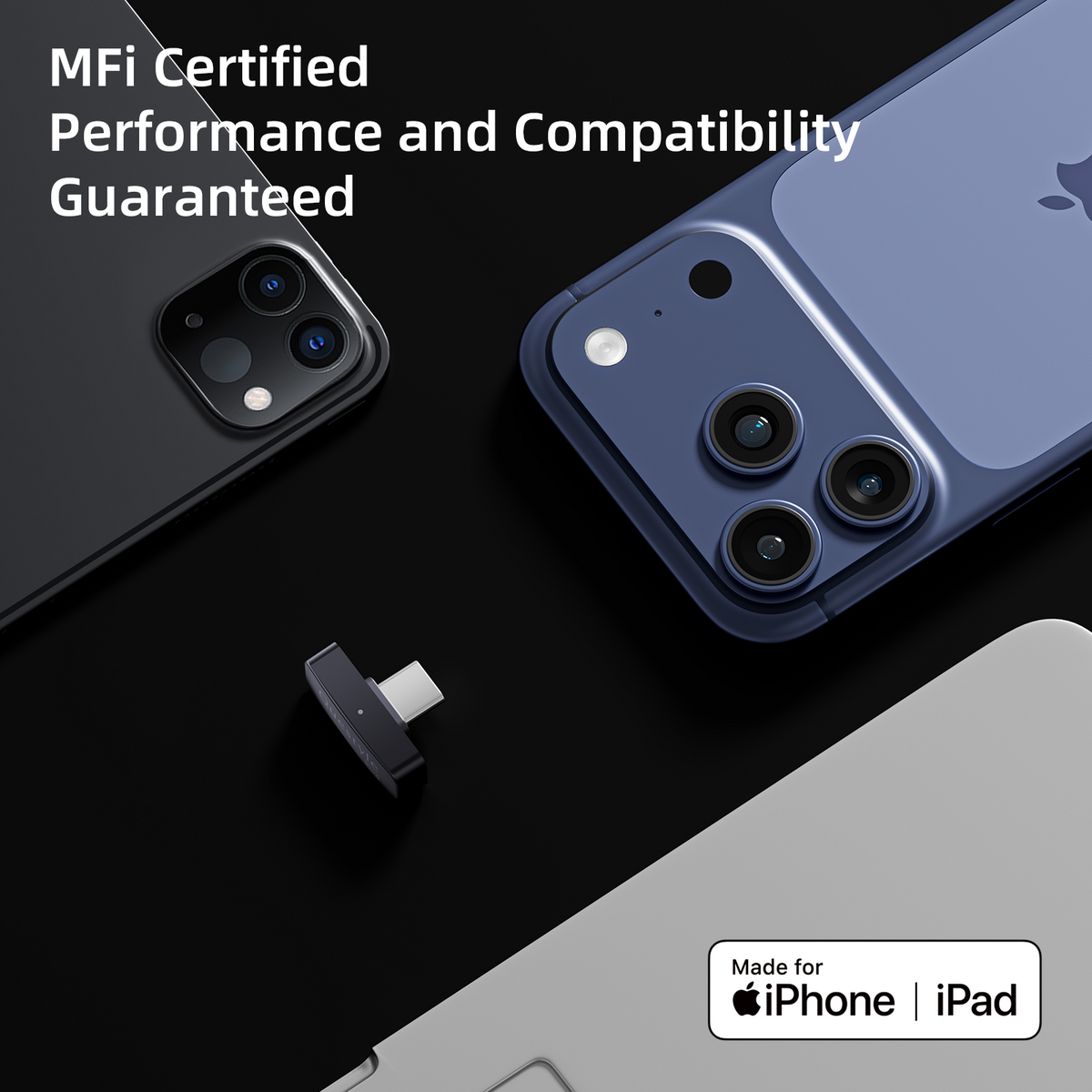QCC Dongle Pro2 [MFi Certified] USB-C Bluetooth 6.1 Audio Adapter
